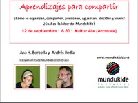 Andrés Bedia y Ana H. Borbolla, de Mundukide, ofrecerán mañana en Arrasate una charla sobre su experiencia en Brasil