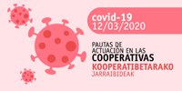 COVID-19: Pautas de actuación en las cooperativas