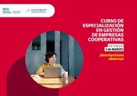 En marzo comenzará la 13 edición del Curso de Especialización en Gestión de Empresas Cooperativas