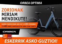 Miriam Mendikuterentzat TU Lankidek zozketatu duen ORBEA elektrikoa