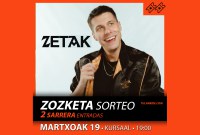 Zozketa: 2 sarrera ZETAK-en kontzerturako